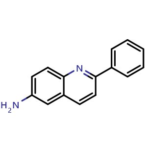 Chemical structure of 2-Phenylquinolin-6-amine , CAS 863770-87-0, AChemBlock AD280301