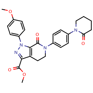 Chemical structure of Apixaban impurity 6 , CAS 1074365-84-6, AChemBlock AD280309