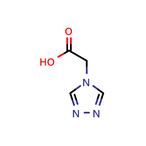 Chemical structure of 4H-1,2,4-Triazol-4-ylacetic acid , CAS 110822-97-4, AChemBlock AD280312