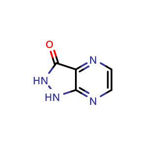 Chemical structure of 1H-Pyrazolo[3,4-b]pyrazin-3(2H)-one , CAS 116056-01-0, AChemBlock AD280317
