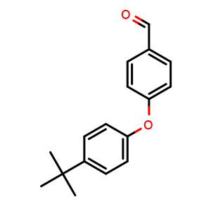 Chemical structure of 4-(4-tert-Butylphenoxy)benzaldehyde , CAS 108934-20-9, AChemBlock AD280318