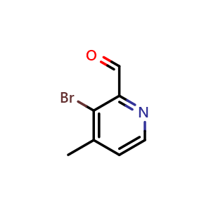Chemical structure of 3-Bromo-4-methylpicolinaldehyde , CAS 1248738-15-9, AChemBlock AD280403