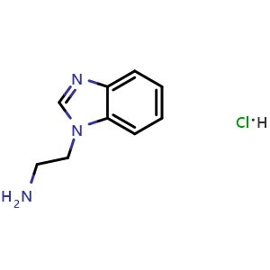 Chemical structure of 2-(1H-Benzimidazol-1-yl)ethylamine hydrochloride , CAS 1085300-74-8, AChemBlock AD280407
