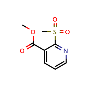 Chemical structure of Methyl 2-methanesulfonylpyridine-3-carboxylate , CAS 1426958-31-7, AChemBlock AD280412