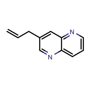Chemical structure of 3-Allyl-1,5-naphthyridine , CAS 1246088-66-3, AChemBlock AD280424