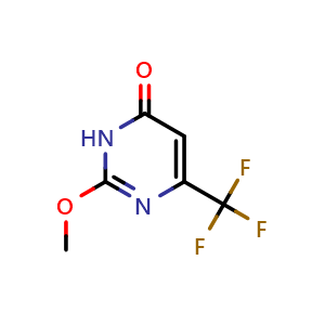 Chemical structure of 2-Methoxy-6-trifluoromethyl-3H-pyrimidin-4-one , CAS 175354-56-0, AChemBlock AD280440