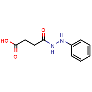 Chemical structure of 4-Oxo-4-(2-phenylhydrazino)butanoic acid , CAS 14580-01-9, AChemBlock AD280450
