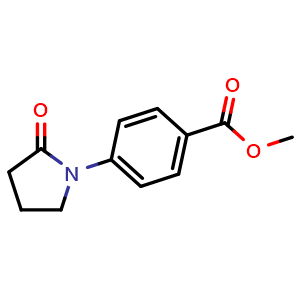 Chemical structure of Methyl 4-(2-oxopyrrolidin-1-yl)benzoate , CAS 221381-89-1, AChemBlock AD280465