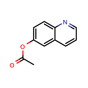 Chemical structure of Quinolin-6-yl acetate , CAS 24306-33-0, AChemBlock AD280466