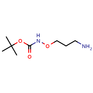 Chemical structure of tert-Butyl 3-aminopropoxycarbamate , CAS 228245-16-7, AChemBlock AD280473