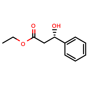 Chemical structure of (-)-Ethyl (S)-3-hydroxy-3-phenylpropionate , CAS 33401-74-0, AChemBlock AD280476
