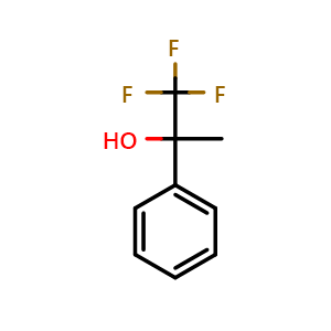 Chemical structure of 2-Phenyl-1,1,1-trifluoropropan-2-ol , CAS 426-54-0, AChemBlock AD280478