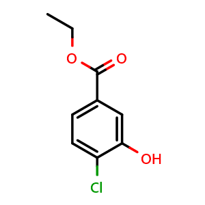 Chemical structure of Ethyl 4-chloro-3-hydroxybenzoate , CAS 335013-90-6, AChemBlock AD280489