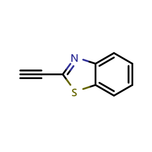 Chemical structure of 2-Ethynylbenzothiazole , CAS 40176-80-5, AChemBlock AD280491