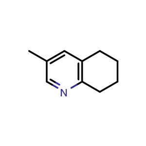 Chemical structure of 5,6,7,8-Tetrahydro-3-methylquinoline , CAS 28712-62-1, AChemBlock AD280497