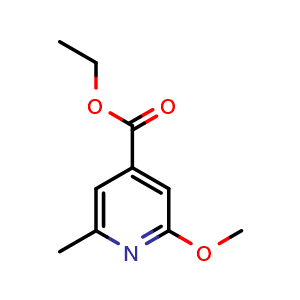 Chemical structure of 2-Methoxy-6-methyl-4-pyridinecarboxylicacidethylester , CAS 262296-07-1, AChemBlock AD280499