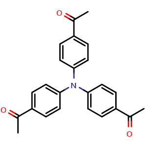 Chemical structure of Tris(4-acetylphenyl)amine , CAS 4181-21-9, AChemBlock AD280513