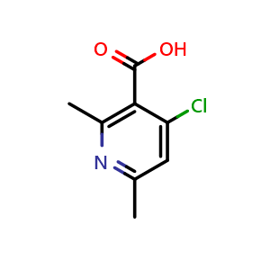 Chemical structure of 4-Chloro-2,6-dimethyl-nicotinic acid , CAS 56022-09-4, AChemBlock AD280528
