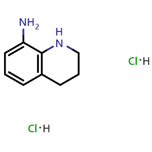 Chemical structure of 1,2,3,4-Tetrahydroquinolin-8-amine dihydrochloride , CAS 54489-65-5, AChemBlock AD280541