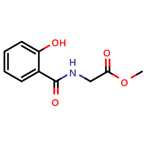 Chemical structure of N-(2-Hydroxybenzoyl)glycine methyl ester , CAS 55493-89-5, AChemBlock AD280554