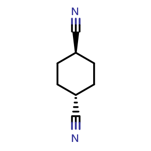 Chemical structure of rel-(1r,4r)-Cyclohexane-1,4-dicarbonitrile , CAS 6550-85-2, AChemBlock AD280570