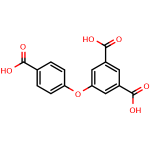 Chemical structure of 5-(4-Carboxyphenoxy)isophthalic acid , CAS 60893-67-6, AChemBlock AD280575