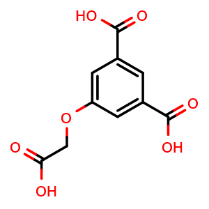 Chemical structure of 5-(Carboxymethoxy)-1,3-benzenedicarboxylic acid , CAS 643074-77-5, AChemBlock AD280576