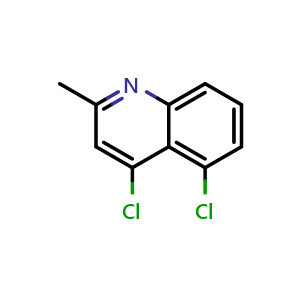 Chemical structure of 4,5-Dichloro-2-methylquinoline , CAS 63010-74-2, AChemBlock AD280581