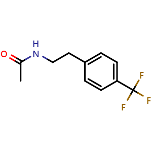 Chemical structure of N-[2-[4-(Trifluoromethyl)phenylethyl]-acetamide , CAS 625128-23-6, AChemBlock AD280584