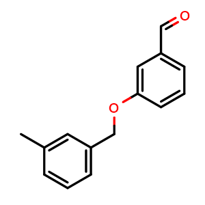Chemical structure of 3-[(3-Methylbenzyl)oxy]benzaldehyde , CAS 590354-44-2, AChemBlock AD280586