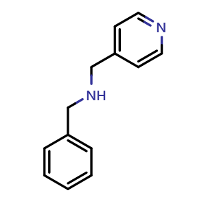Chemical structure of Benzyl-pyridin-4-ylmethyl-amine , CAS 73325-67-4, AChemBlock AD280592