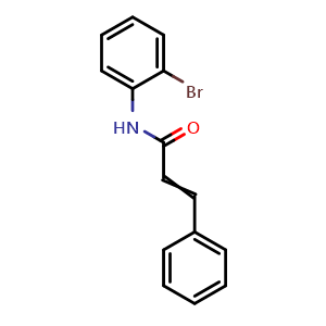 Chemical structure of N-(2-Bromophenyl)-3-phenylprop-2-enamide , CAS 71910-51-5, AChemBlock AD280595