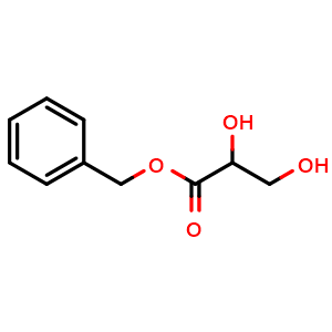 Chemical structure of Benzyl 2,3-dihydroxypropanoate , CAS 73573-57-6, AChemBlock AD280610