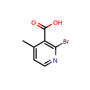 Chemical structure of 2-Bromo-4-methyl-nicotinic acid , CAS 65996-07-8, AChemBlock AD280611