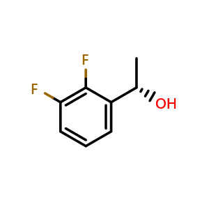 Chemical structure of (S)-1-(2,3-Difluorophenyl)ethan-1-ol , CAS 691881-96-6, AChemBlock AD280615