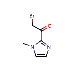 Chemical structure of 2-Bromo-1-(1-methyl-1H-imidazol-2-yl)ethanone , CAS 750556-81-1, AChemBlock AD280621