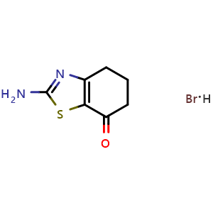 Chemical structure of 2-Amino-5,6-dihydro-4H-benzothiazol -7-one hydrobromide , CAS 805250-54-8, AChemBlock AD280623