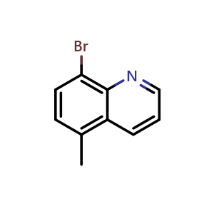 Chemical structure of 8-Bromo-5-methyl-quinoline , CAS 823803-51-6, AChemBlock AD280624