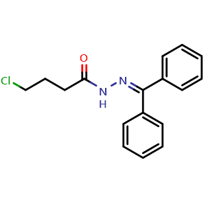 Chemical structure of 4-Chloro-N'-(diphenylmethylene)butanehydrazide , CAS 79289-25-1, AChemBlock AD280626