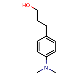 Chemical structure of 3-[p-(Dimethylamino)phenyl]propanol , CAS 85665-76-5, AChemBlock AD280631