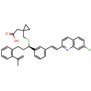 Chemical structure of Montelukast Styrene , CAS 918972-54-0, AChemBlock AD280644