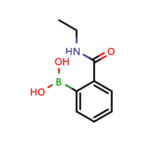 Chemical structure of 2-(Ethylcarbamoyl)benzeneboronic acid , CAS 874459-86-6, AChemBlock AD280656