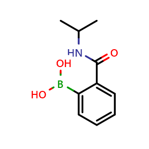 Chemical structure of 2-(Isopropylcarbamoyl)benzeneboronic acid , CAS 874459-88-8, AChemBlock AD280657