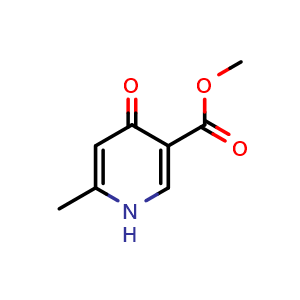 Chemical structure of Methyl 6-methyl-4-oxo-1,4-dihydropyridine-3-carboxylate , CAS 1073160-07-2, AChemBlock AD280668