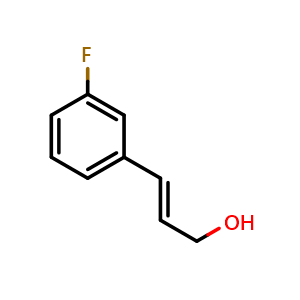 Chemical structure of 3-(3-Fluoro-phenyl)-prop-2-en-1-ol , CAS 125872-67-5, AChemBlock AD280680