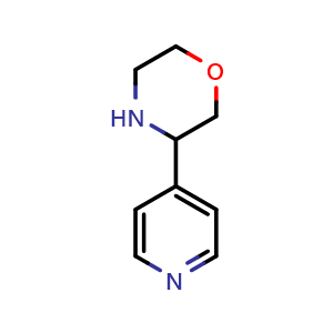 Chemical structure of 3-(Pyridin-4-yl)Morpholine , CAS 143798-67-8, AChemBlock AD280692