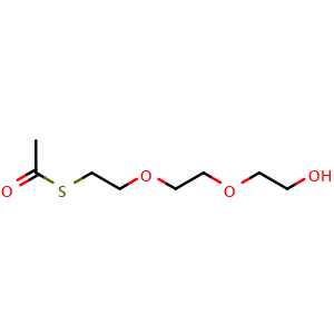 Chemical structure of S-Acetyl-PEG3-alcohol , CAS 153870-20-3, AChemBlock AD280693