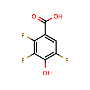 Chemical structure of 4-Hydroxy-2,3,5-trifluorobenzoicacid , CAS 156839-10-0, AChemBlock AD280695