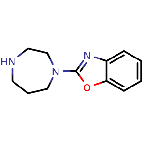 Chemical structure of 2-[1,4]Diazepan-1-yl-benzooxazole , CAS 159731-55-2, AChemBlock AD280697