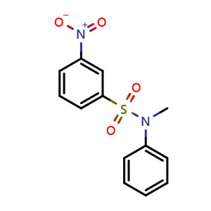 Chemical structure of N-Methyl-3-nitro-N-phenylbenzenesulfonamide , CAS 162155-18-2, AChemBlock AD280698